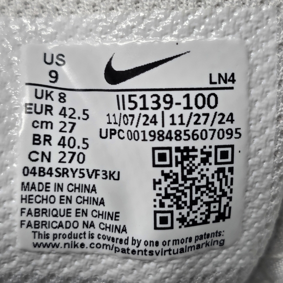 Nike Alpha Menace Men\'s Size 9 Strong Football Cleats White II5139-100 New main image 2